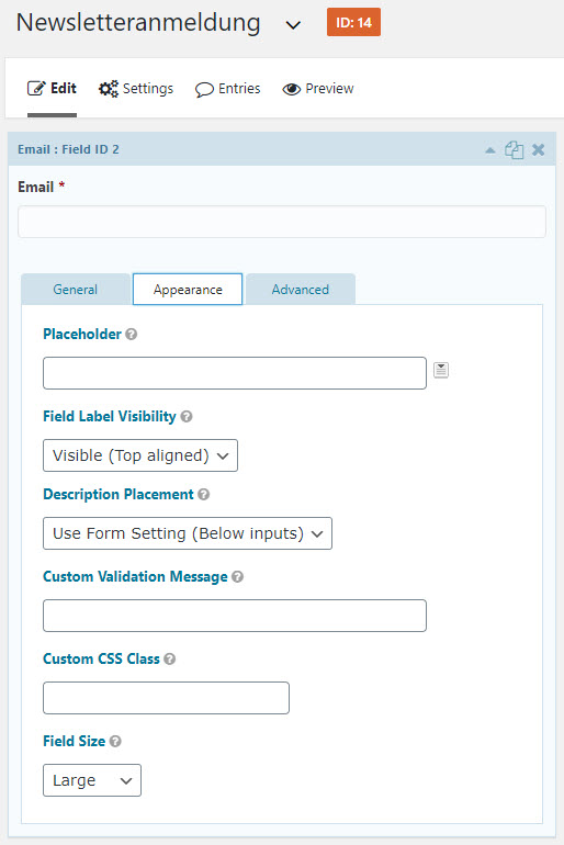 Gravityforms Anmeldeformular CSS