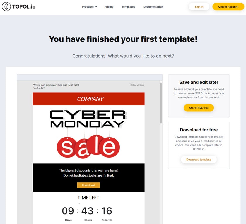 Topol Download Newsletter Template