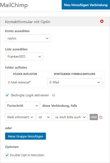 WPforms conditional logic einrichten