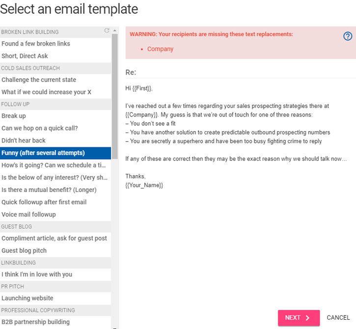 mailshake E-Mail Templates