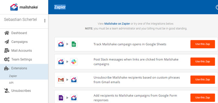 mailshake Zapier Integration