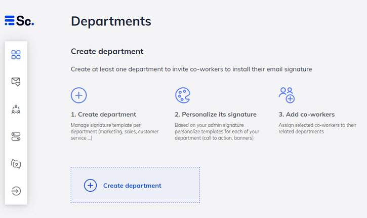 Scribe Mail Departments anlegen