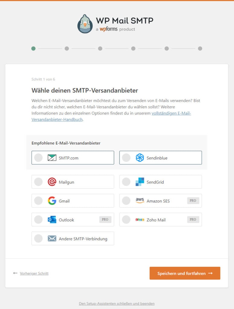 WP Mail SMTP Konfiguration deutsch