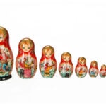 Verschachtelte russische Matrjoschka-Puppen